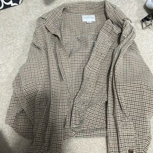 cropped american eagle flannel